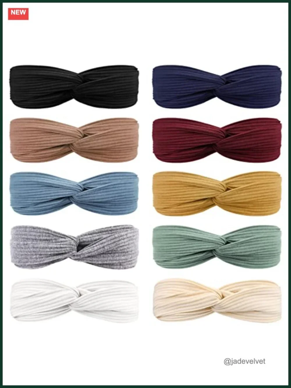 10 Pack Criss Cross Vintage Head Wrap Boho Headband Elastic Hair Accessories